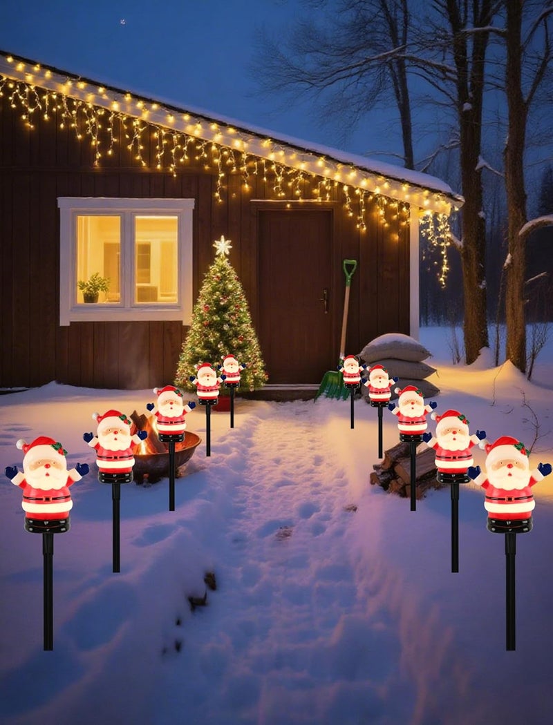 Adirxon Christmas Pathway Lights Outdoor (5 Pack), Bright Santa Claus Yard Stakes with C7 LED Bulbs, Heavy Duty Connectable Garden Stakes for Winter Holiday Lawn & Driveway Decorations (UL Listed) - Image 5